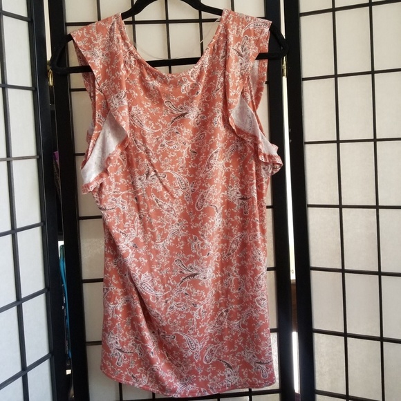 Boho embroidered tassle tie ruffle sleeve top - Picture 3 of 8